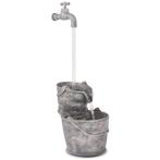 vidaXL Waterornament met kraan en emmers polyresin, Verzenden, Nieuw