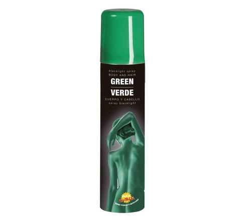 Hair and Body Spray UV Groen 75ml, Hobby en Vrije tijd, Feestartikelen, Nieuw, Verzenden