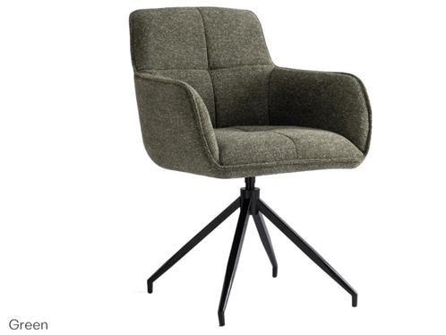 Criks Design Draaibare Eetkamerstoel Charly Green, Huis en Inrichting, Woonaccessoires | Overige, Nieuw, Verzenden