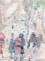 René Sautin (1881-1968) - Montmartre - Bord de Seine, fin