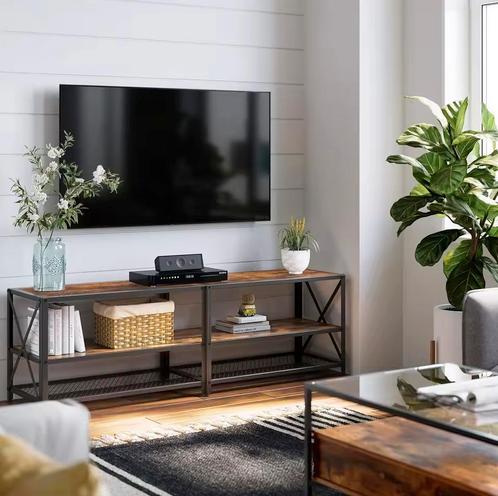 Nieuw Industrieel Lowboard TV-Meubel – 160cm Televisie, Huis en Inrichting, Kasten | Televisiemeubels, Nieuw, Verzenden