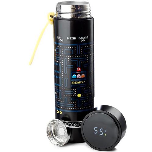 Thermosfles - Pac-Man - Met Thermometer - 450ml - 23x7x6,5cm, Huis en Inrichting, Keuken | Keukenbenodigdheden, Nieuw, Ophalen of Verzenden