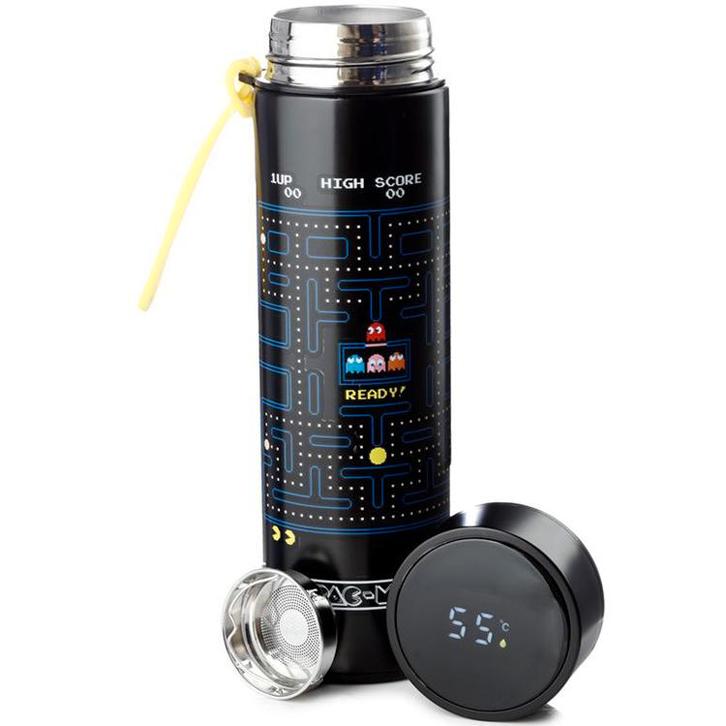 Thermosfles - Pac-Man - Met Thermometer - 450ml - 23x7x6,5cm, Huis en Inrichting, Keuken | Keukenbenodigdheden, Nieuw, Ophalen of Verzenden