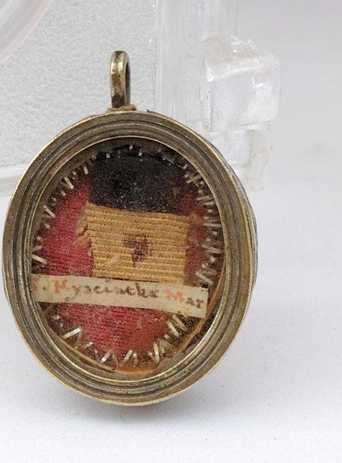 Reliekhouder - Glas, Textiel, Verzilverd - Begin 20e eeuw -, Antiek en Kunst, Kunst | Niet-Westerse kunst