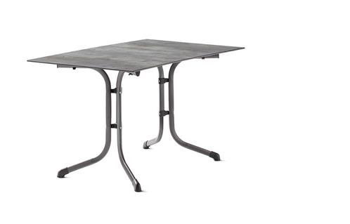 Sieger Boulevard klaptafels staal/polytec Ø85 cm tot 140 cm, Tuin en Terras, Tuintafels, Ophalen of Verzenden