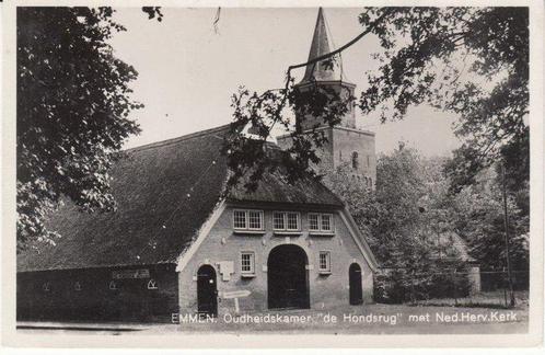 EMMEN - Oudheidskamer de Hondsrug met Ned. Herv. Kerk, Verzamelen, Ansichtkaarten | Nederland, Verzenden