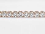 Tennis armband - 14 karaat Roségoud - 30.59ct. tw. Diamant, Sieraden, Tassen en Uiterlijk, Antieke sieraden