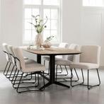 *WOONWINKEL* DTP Home Soho Deens Ovale Eettafel Teak Hout 26, Huis en Inrichting, Tafels | Eettafels, Verzenden, Nieuw