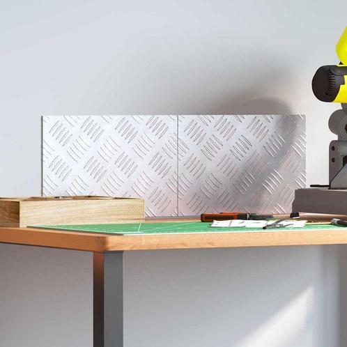 vidaXL Checker Plaat 2 pcs Zilver 30 x 20 cm Aluminium, Doe-het-zelf en Verbouw, Ladders en Trappen, Nieuw, Verzenden