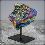 Zeer zeldzame regenboogaura-amethist - kwarts op stand-