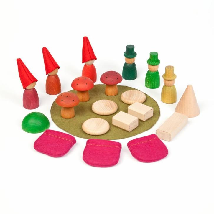 Grapat - Houten nins® bos set 24-delig - Grapat, Kinderen en Baby's, Speelgoed | Overig