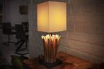Handgemaakte drijfhout tafellamp EUPHORIA 45cm beige met, Huis en Inrichting, Lampen | Tafellampen, Nieuw, Ophalen of Verzenden