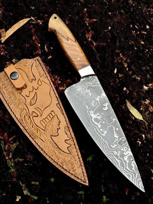 Keukenmes - Bunko - yanagiba - keukensmes - Damascus, Antiek en Kunst, Antiek | Keukenbenodigdheden