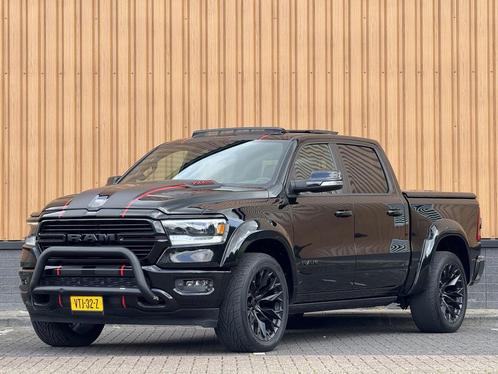 Dodge Ram 1500 5.7 V8 4x4 Crew Cab Laramie, Auto's, Bestelauto's, Lease, Zwart, Automaat, Overige kleuren, Financial lease, Leder