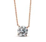 Ketting met hanger - 18 karaat Roségoud -  1.00ct. tw.