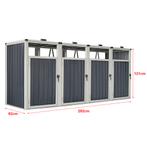 [pro.tec] Containerombouw Tarbek antraciet 121x292x82 cm, Huis en Inrichting, Woonaccessoires | Prullenbakken, Verzenden, Nieuw