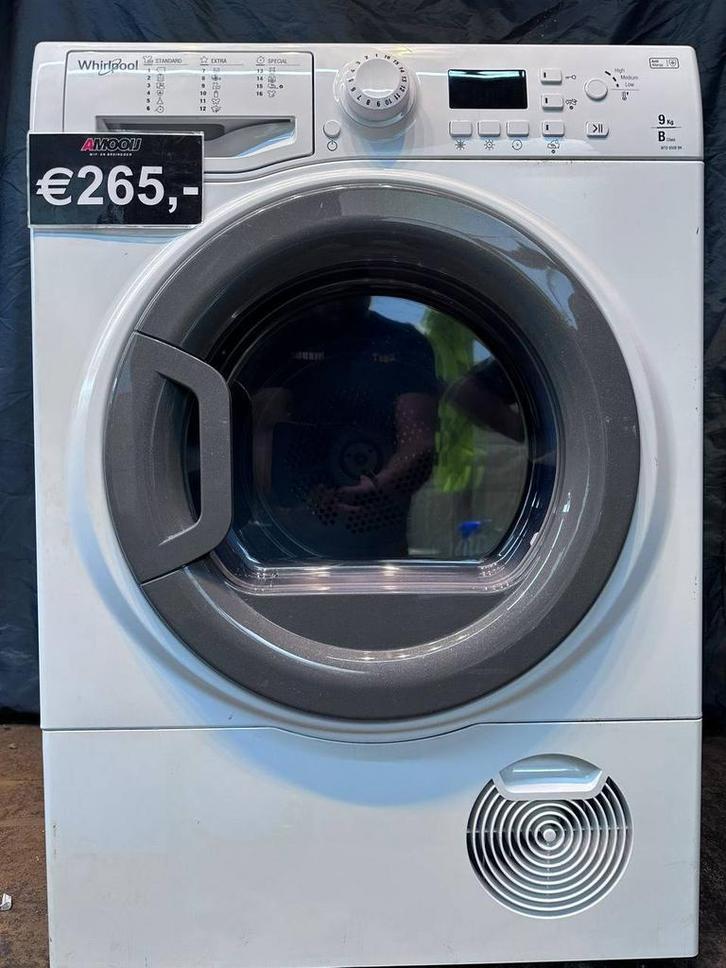 Tweedehands Whirlpool condens droger met garantie, Witgoed en Apparatuur, Wasdrogers, 85 tot 90 cm, 8 tot 10 kg, Zo goed als nieuw