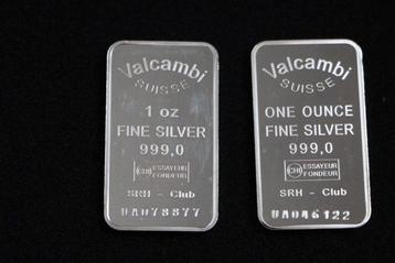 2 troy ounce - Zilver .999 - Valcambi Suisse (Zonder beschikbaar voor biedingen