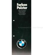 1975 BMW PROGRAMMA KLEUREN EN BEKLEDING BROCHURE, Boeken, Nieuw, BMW, Author
