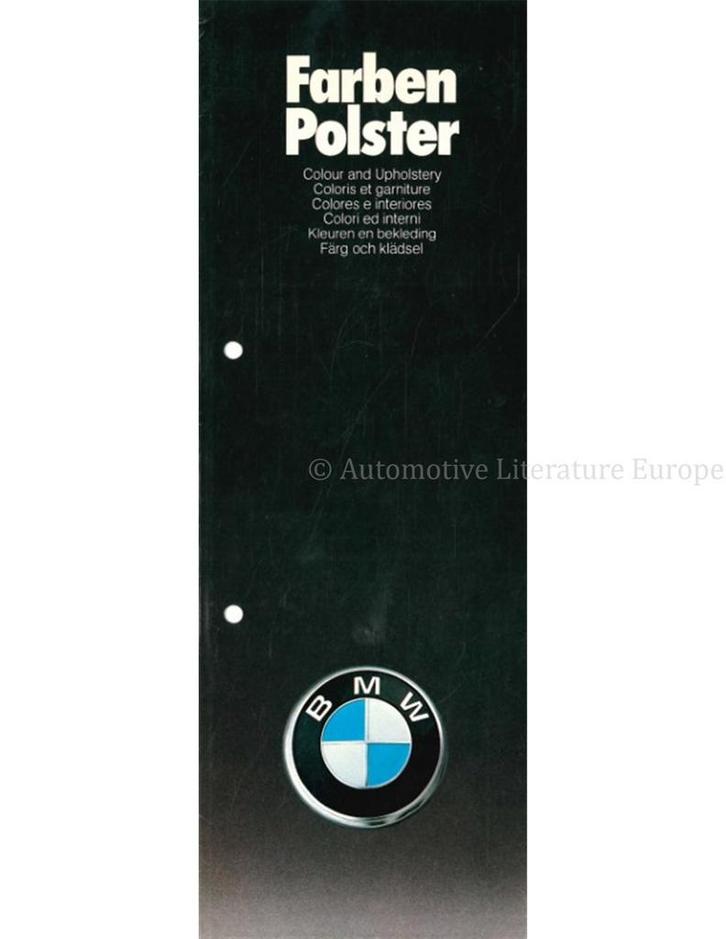 1975 BMW PROGRAMMA KLEUREN EN BEKLEDING BROCHURE, Boeken, Auto's | Folders en Tijdschriften, BMW