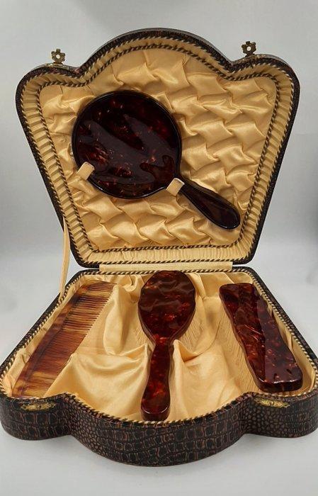 Art Deco Toiletset (4) - Galalite, Antiek en Kunst, Curiosa en Brocante