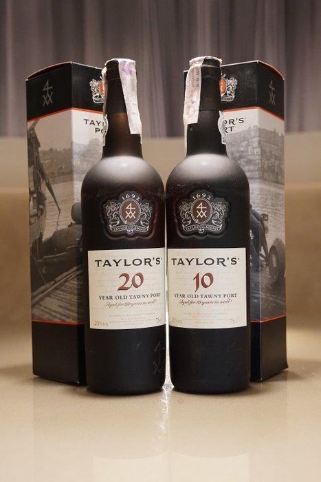 Taylors - 10 years old Tawny, 20 years old Tawny - Douro,, Verzamelen, Wijnen