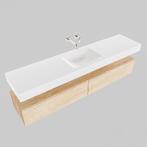 Badkamermeubel AQS Ibiza 200 cm Washed Oak Twee Soft-Close, Huis en Inrichting, Ophalen of Verzenden, Nieuw