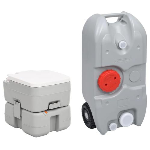 vidaXL Campingtoilet en watertankset draagbaar, Sport en Fitness, Bergsport en Wandelen, Nieuw, Verzenden