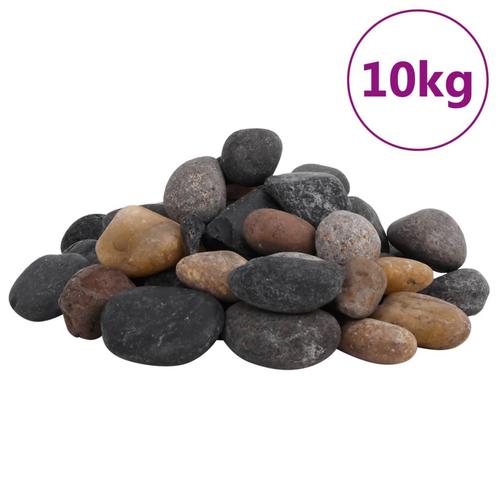 vidaXL Kiezelstenen gepolijst 5-8 cm 10 kg meerkleurig, Dieren en Toebehoren, Overige Dieren-accessoires, Nieuw, Verzenden