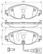 BOSCH 0986494660 Remblokken set 5Q0698151AH AUDI SEAT SKO..., Auto-onderdelen, Remmen en Aandrijving, Ophalen of Verzenden, Nieuw