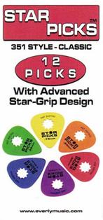 Everly Star Picks Plectrum 0.50 mm 12-pack, Verzenden, Nieuw, Akoestische gitaar
