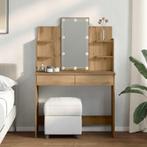 vidaXL Kaptafel met LED-verlichting 96x40x142 cm artisanaal, Huis en Inrichting, Tafels | Kaptafels, Verzenden, Nieuw