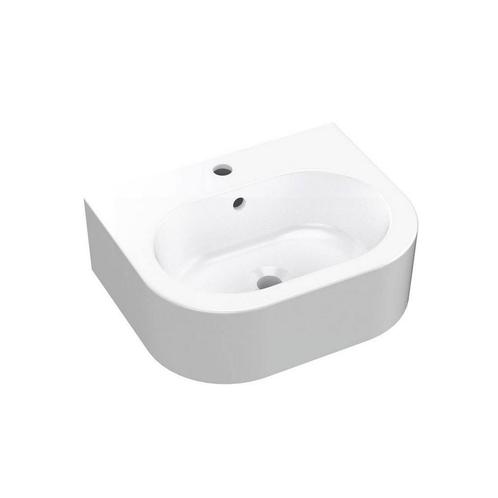 Wastafel Sapho Flo Ceramic Half Rond 50x40x16.5 cm Keramiek, Doe-het-zelf en Verbouw, Sanitair, Overige typen, Nieuw, Ophalen of Verzenden
