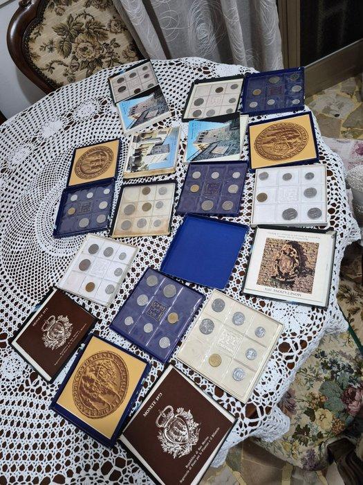 San Marino. Serie divisionale 1970-1980 (10 set) (Zonder, Postzegels en Munten, Munten | Europa | Niet-Euromunten