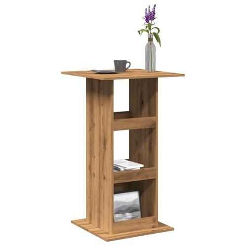 vidaXL Bartafel met opbergruimte 60x60x102 cm hout, Huis en Inrichting, Tafels | Eettafels, Nieuw, Verzenden