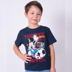 Mickey Mouse Tshirt Blauw voetbal-Maat 98, Nieuw, Verzenden