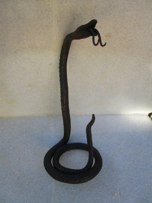 Beeldje, Serpent dressé - 26 cm - Figurine horlogehouder Art, Antiek en Kunst, Curiosa en Brocante