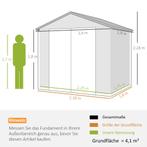 TRUUSK Gereedschapshuis 4,1m³ - Tuinhuis met Lessenaarsdak -, Tuin en Terras, Verzenden, Nieuw