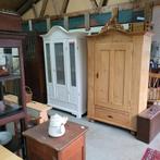 Brocante/Vintage oude kast/kasten kledingkast servieskast, Antiek en Kunst, Antiek | Meubels | Kasten, Ophalen
