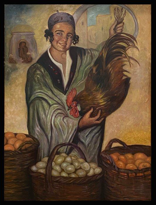 Gabriel Morcillo (1887-1973), Suiveur de - Le Vendeur, Antiek en Kunst, Kunst | Schilderijen | Klassiek