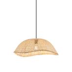 Bohemian hanglamp zwart met bamboe - Lily, Huis en Inrichting, Lampen | Hanglampen, Nieuw, Bohemian, 75 cm of meer