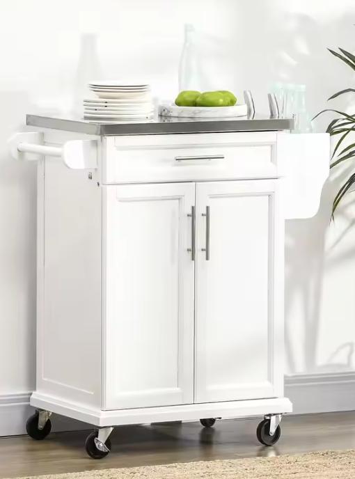 Keukeneiland met RVS Blad, Lade, Kast & Wielen – 83,5 cm, Huis en Inrichting, Keuken | Keukenelementen, Nieuw, Verzenden