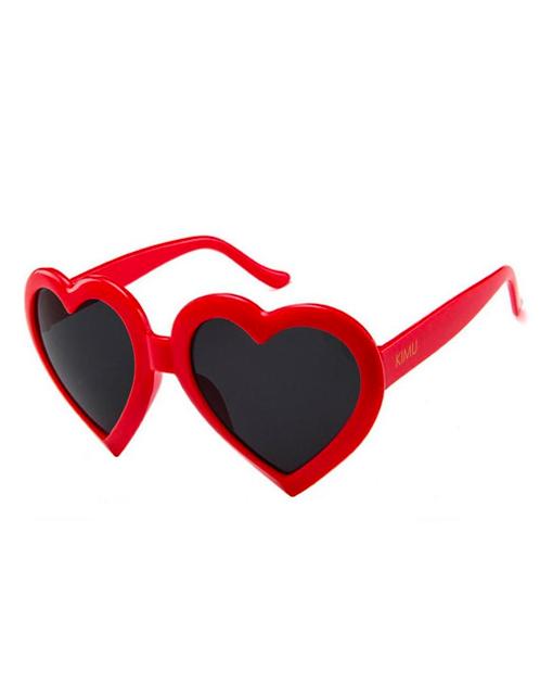 Hartjes Zonnebril Groot Rood Montuur Zwarte Glazen Hippie Vi, Sieraden, Tassen en Uiterlijk, Zonnebrillen en Brillen | Dames, Zwart