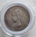 Spanje. Alfonso XIII. 5 Pesetas 1891 1891 PG M (Zonder