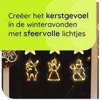 Kerstverlichting Raam Engel, Sneeuwpop, Kerstman - 73-82cm -, Diversen, Kerst, Verzenden, Nieuw
