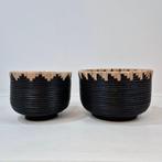 Hübsch - Mand (2) - Blackie Baskets - Zwart/Natuurlijk -, Antiek en Kunst