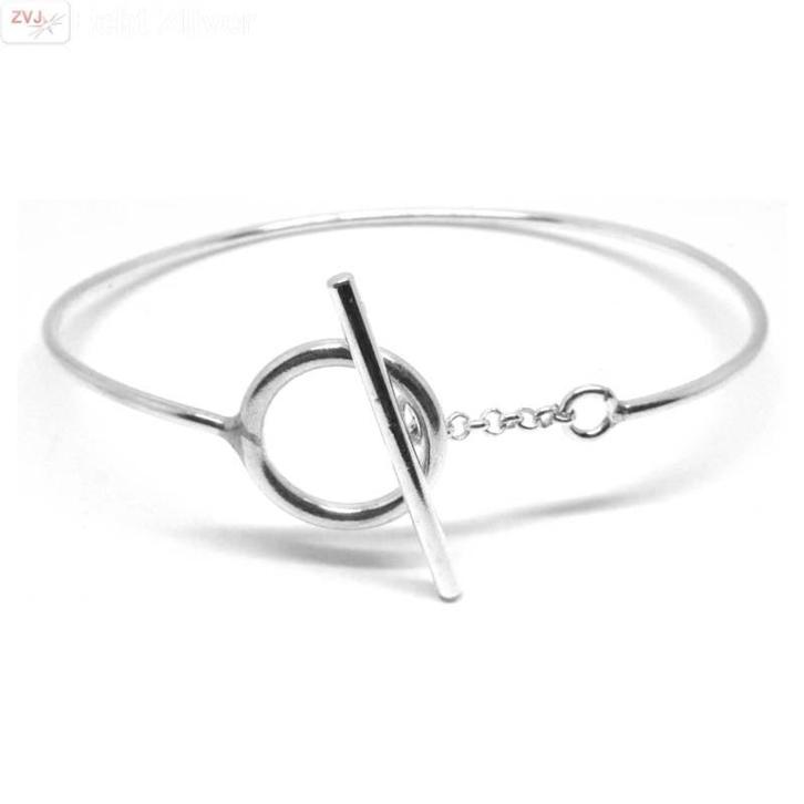 Zilveren toggle armband, Sieraden, Tassen en Uiterlijk, Armbanden, Nieuw, Verzenden