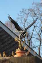 sculptuur, eagle in vlucht - 33 cm - brons marmer, Antiek en Kunst