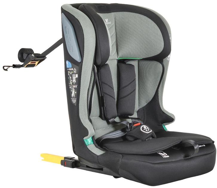 Cangaroo I-Drive Twill Green 76-150 cm i-Size Autostoel, Kinderen en Baby's, Autostoeltjes, Nieuw, Isofix, 9 t/m 36 kg, Verzenden
