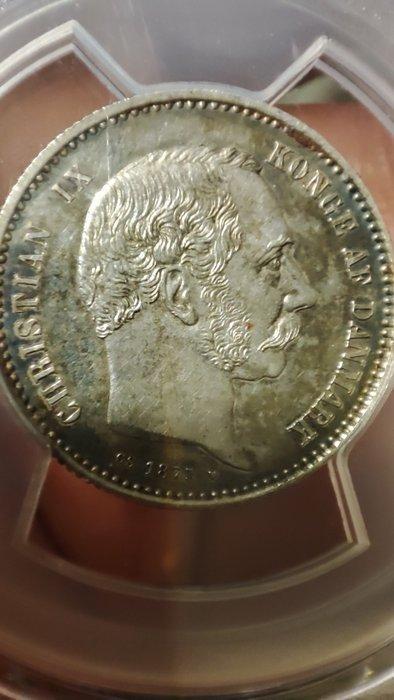 Denemarken. Christian IX. Kroner 1875 HC CS MS62, Postzegels en Munten, Munten | Europa | Niet-Euromunten